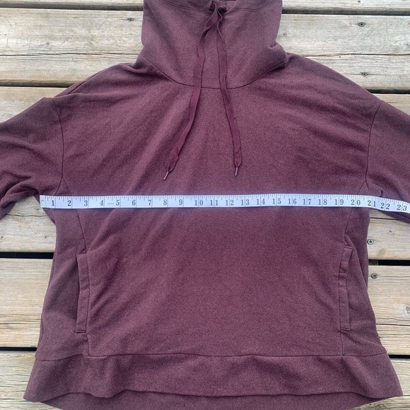 💜 RBX Cowl Neck Active Pullover Sweatshirt - Plum Purple - Size Medium - Picture 7 of 8